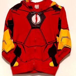 Marvel Ironman Hooded Zippy with Half Mask size 7/8.